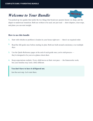 Complete Early Parenting Bundle — Baby Sleep + Potty Training Guides